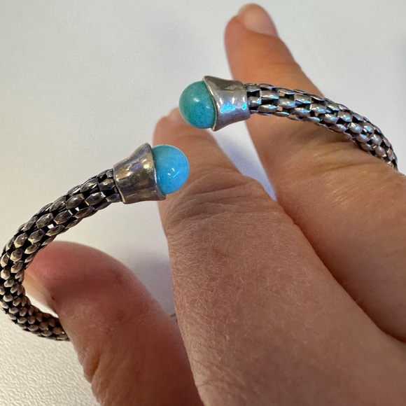 Michael Dawkins flexible silver Bracelet preowned - Picture 2 of 4